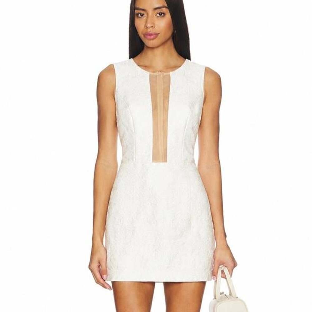 Textured mesh cutout mini dress